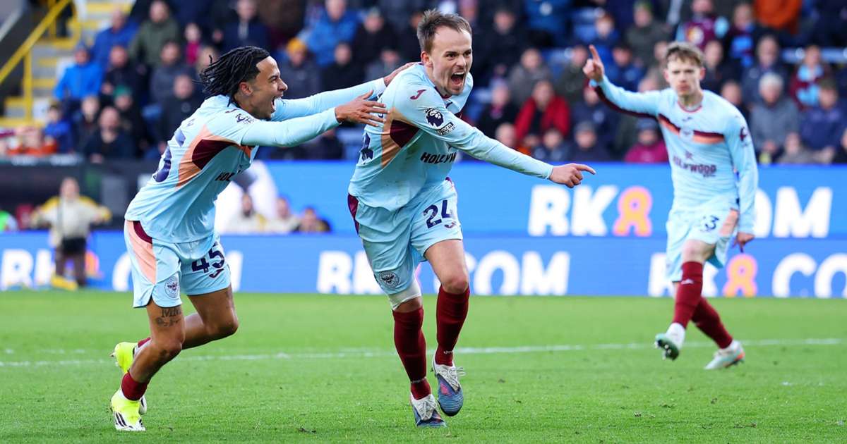Damsgaard’s 93rd-Minute Winner Breaks Burnley Hearts